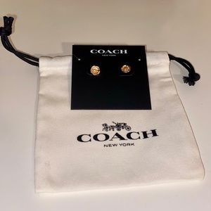 Coach Tea Rose Stud Earrings